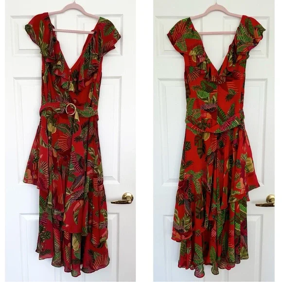 FARM Rio Red Forest Birds Maxi Dress - Picture 8 of 15